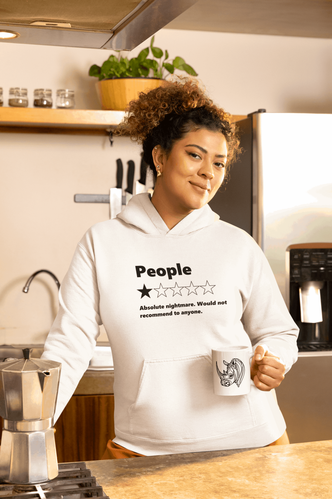 Duwweltjie® Foolstop - "People - Would not recommend" Women's Hoodie - Duwweltjie