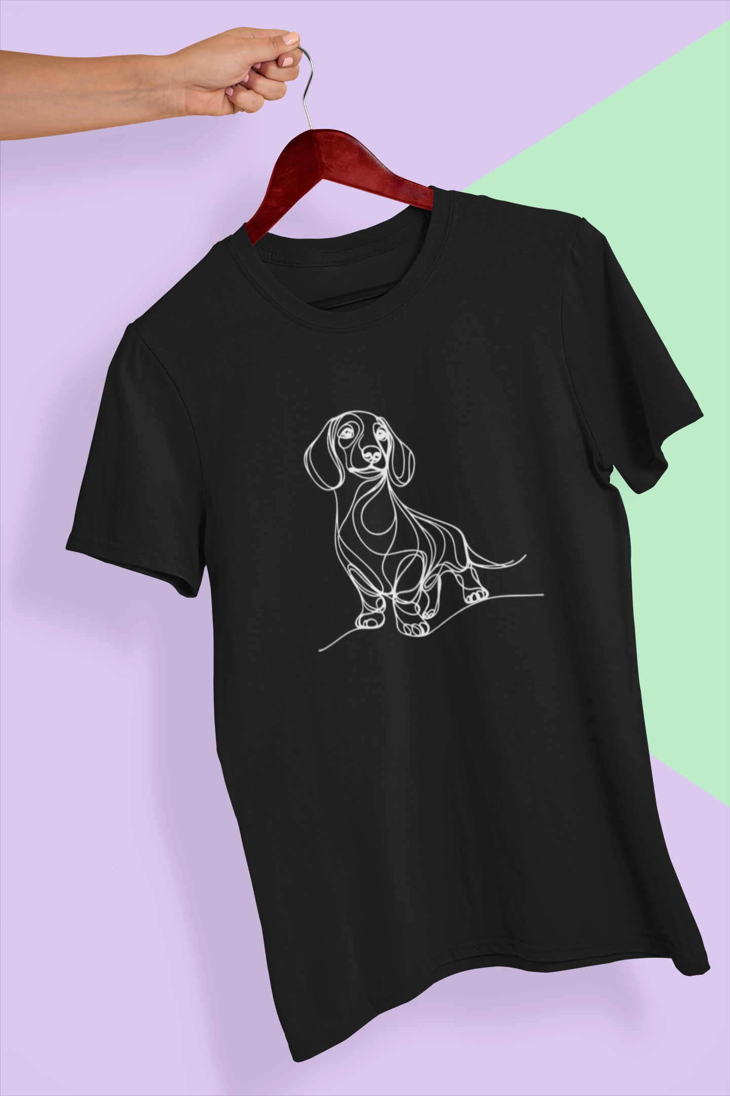 Duwweltjie® K-Line - Daschund - Unisex T-Shirt