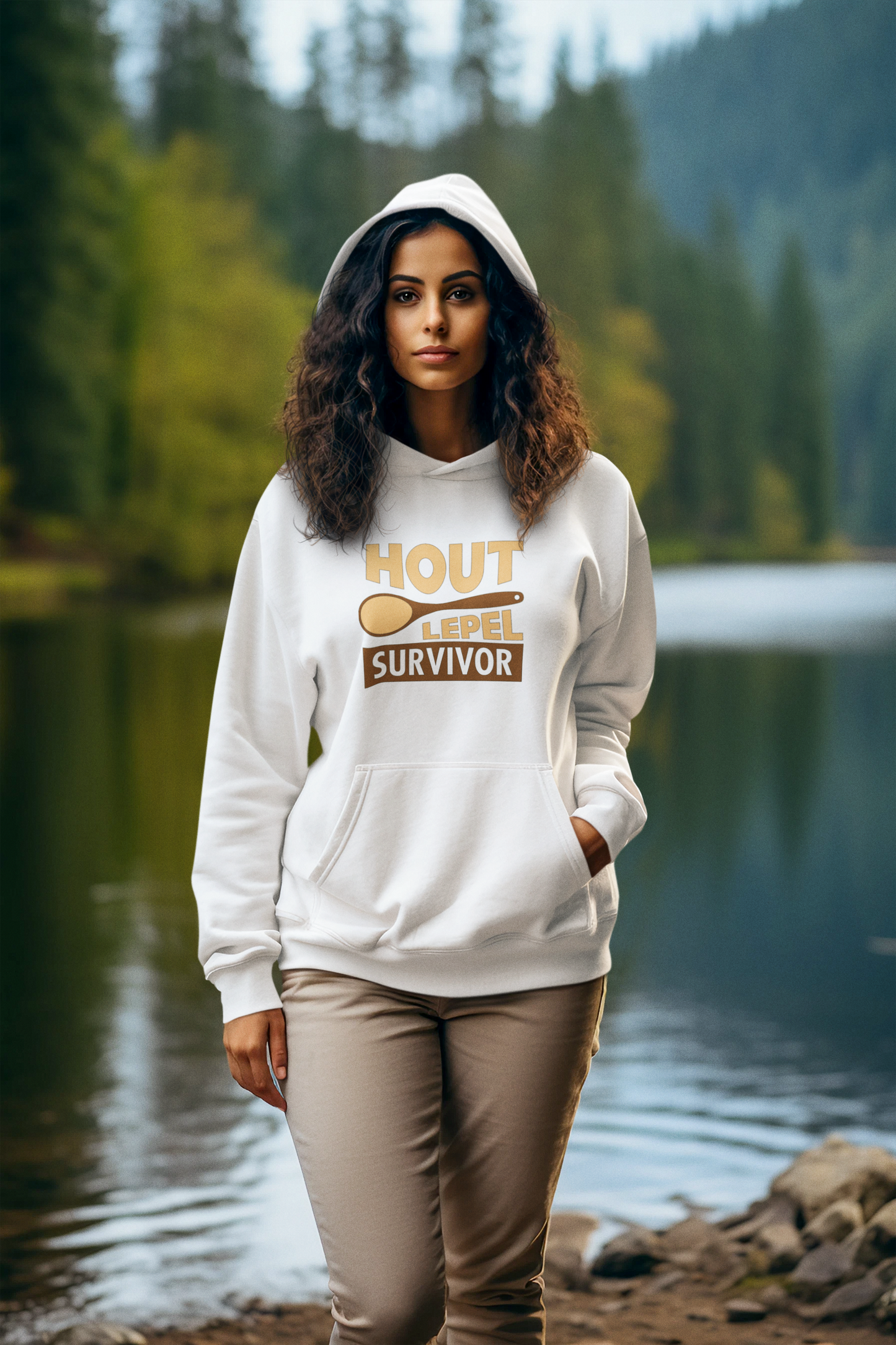 Duwweltjie® Foolstop - "Hout Lepel Survivor" Women's Hoodie