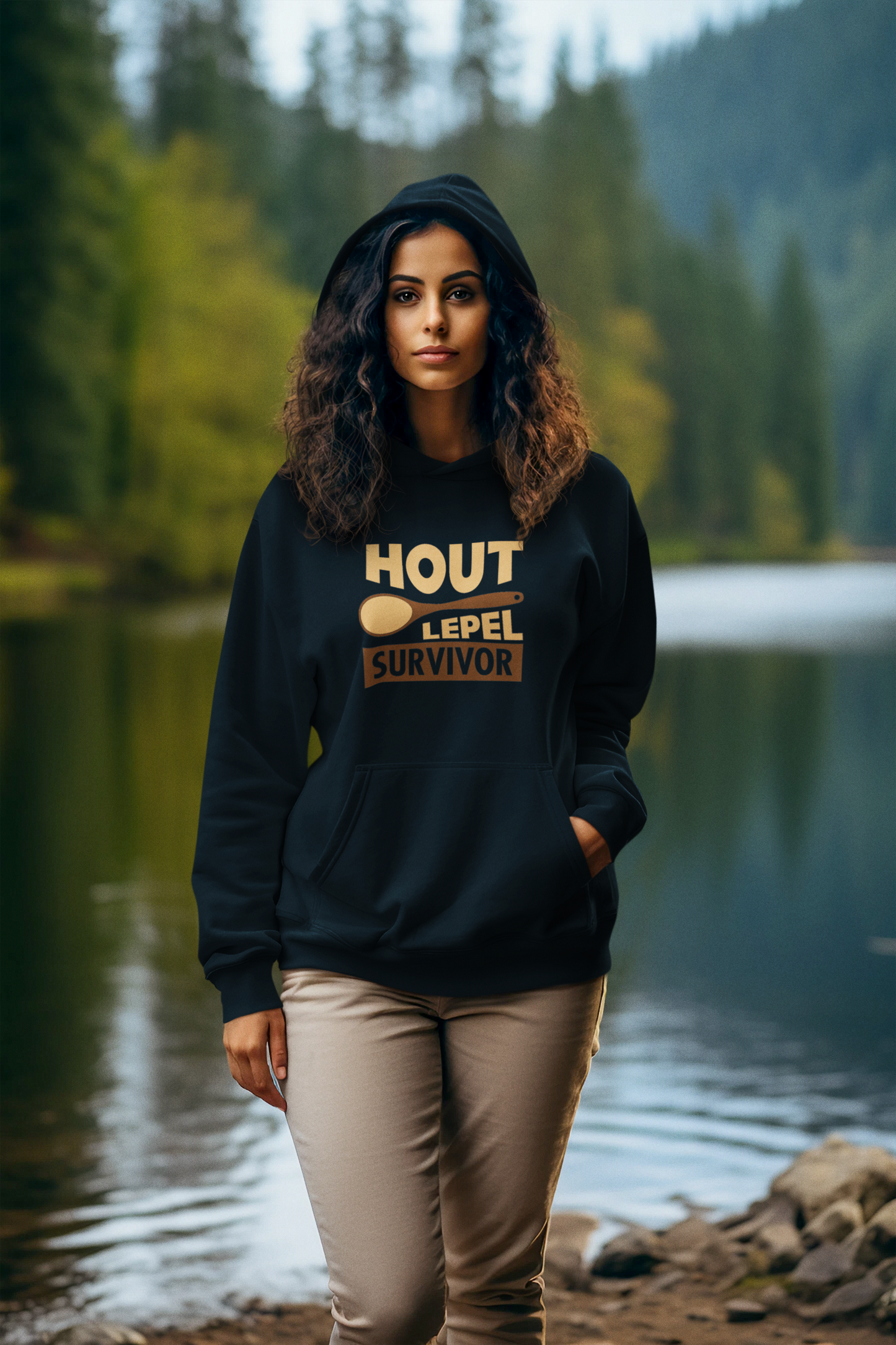 Duwweltjie® Foolstop - "Hout Lepel Survivor" Women's Hoodie