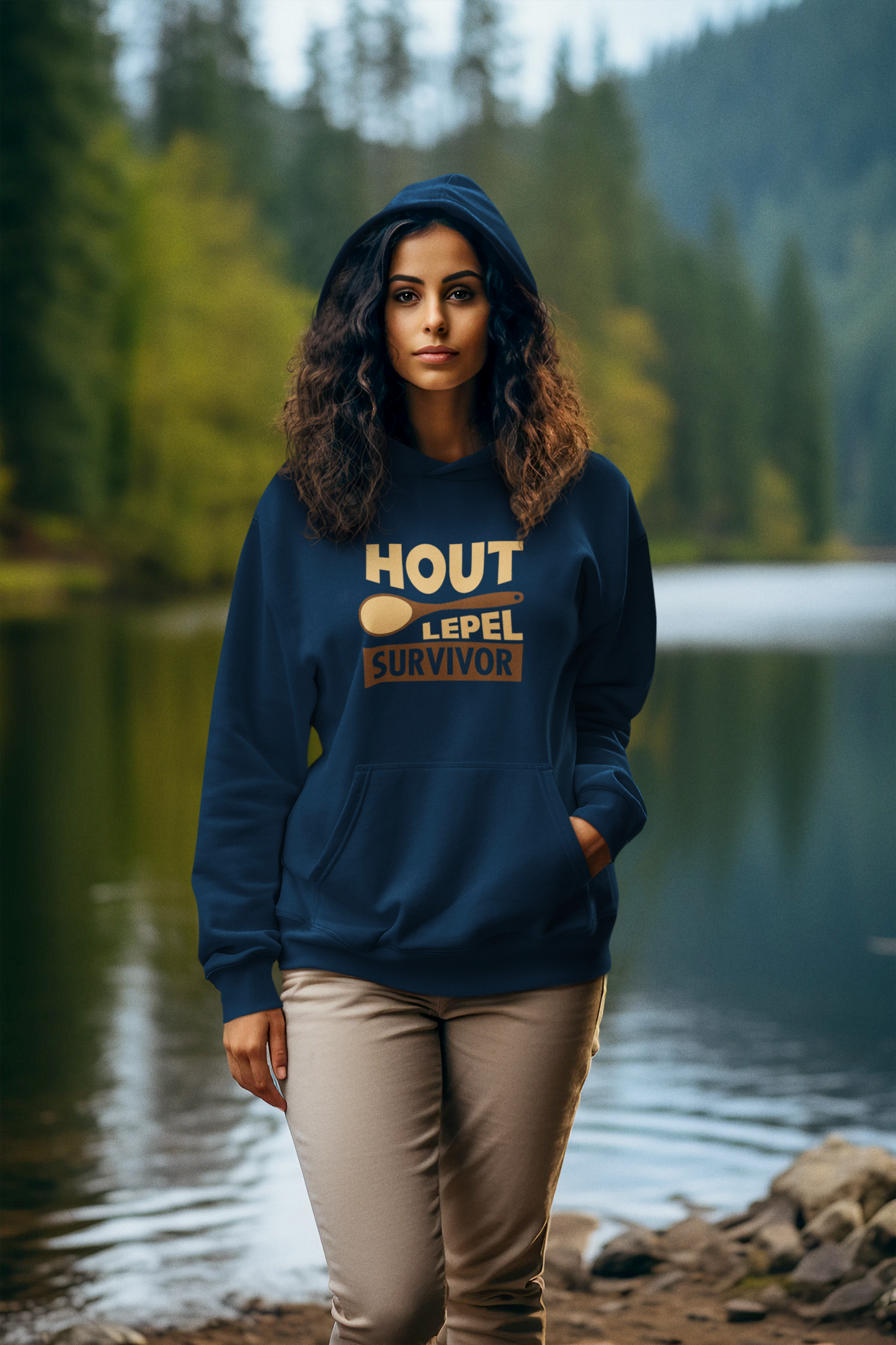 Duwweltjie® Foolstop - "Hout Lepel Survivor" Women's Hoodie